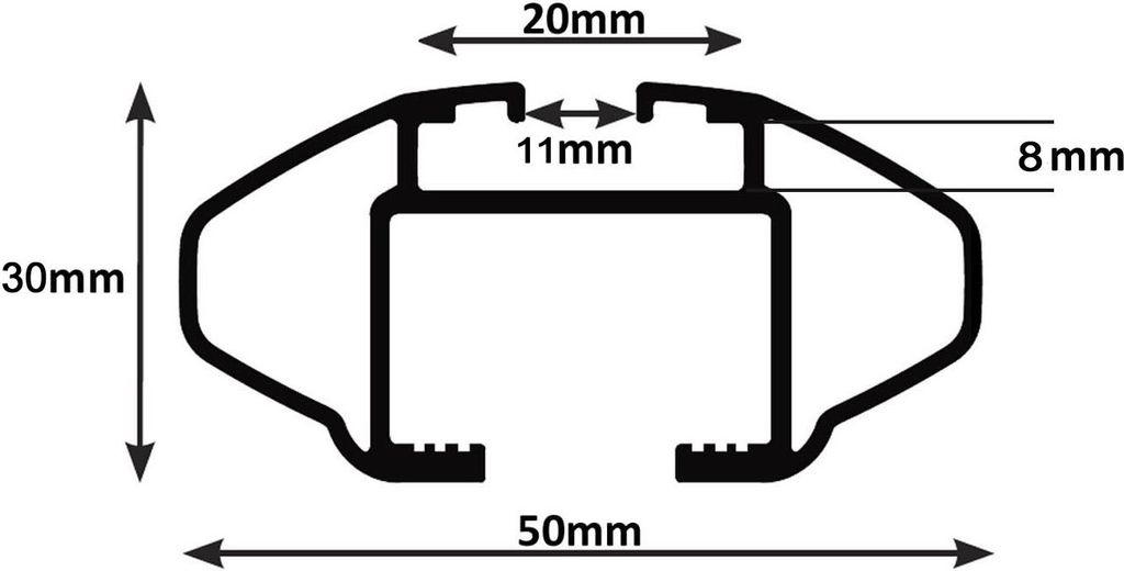 Hliníkový strešný nosič RB003 kompatibilný s pre Fiat Panda Obrázok produktu 3