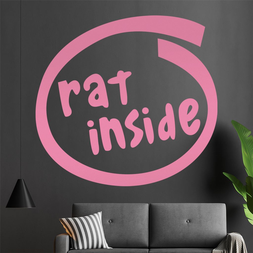 rat inside Wandtattoo in 6 Größen - Wandaufkleber Wall Sticker - Dekoration, Küche, Wohnzimmer, Schlafzimmer, Badezimmer