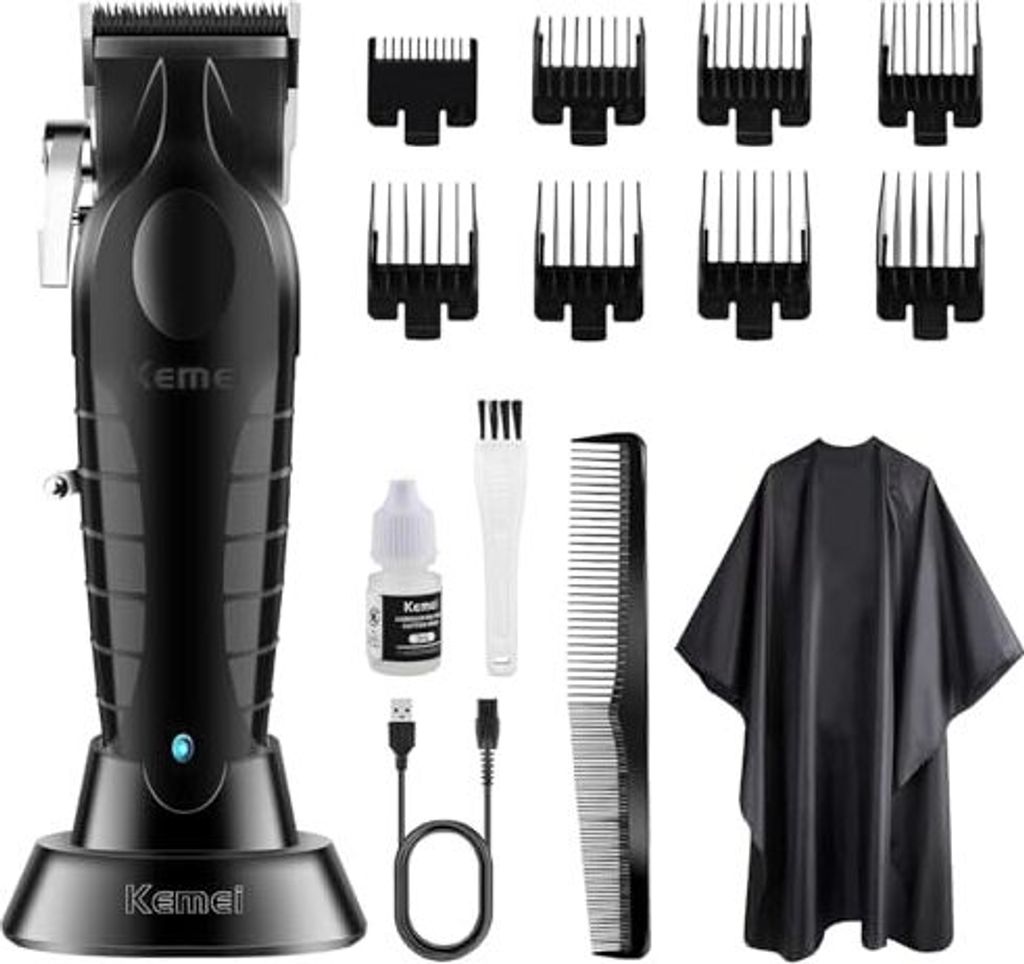 Kemei Hair Clippers Männer professionelle kordlose elektrische Friseur wiederaufladbare Präzisionsklammer
