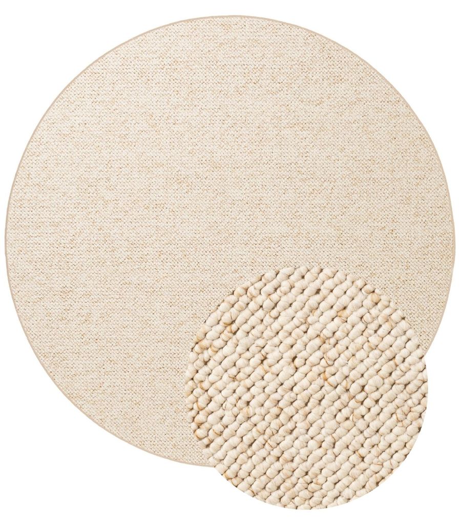 Hanse Home Wolly Tappeto rotondo in lana Wolly Crema Immagine del prodotto 