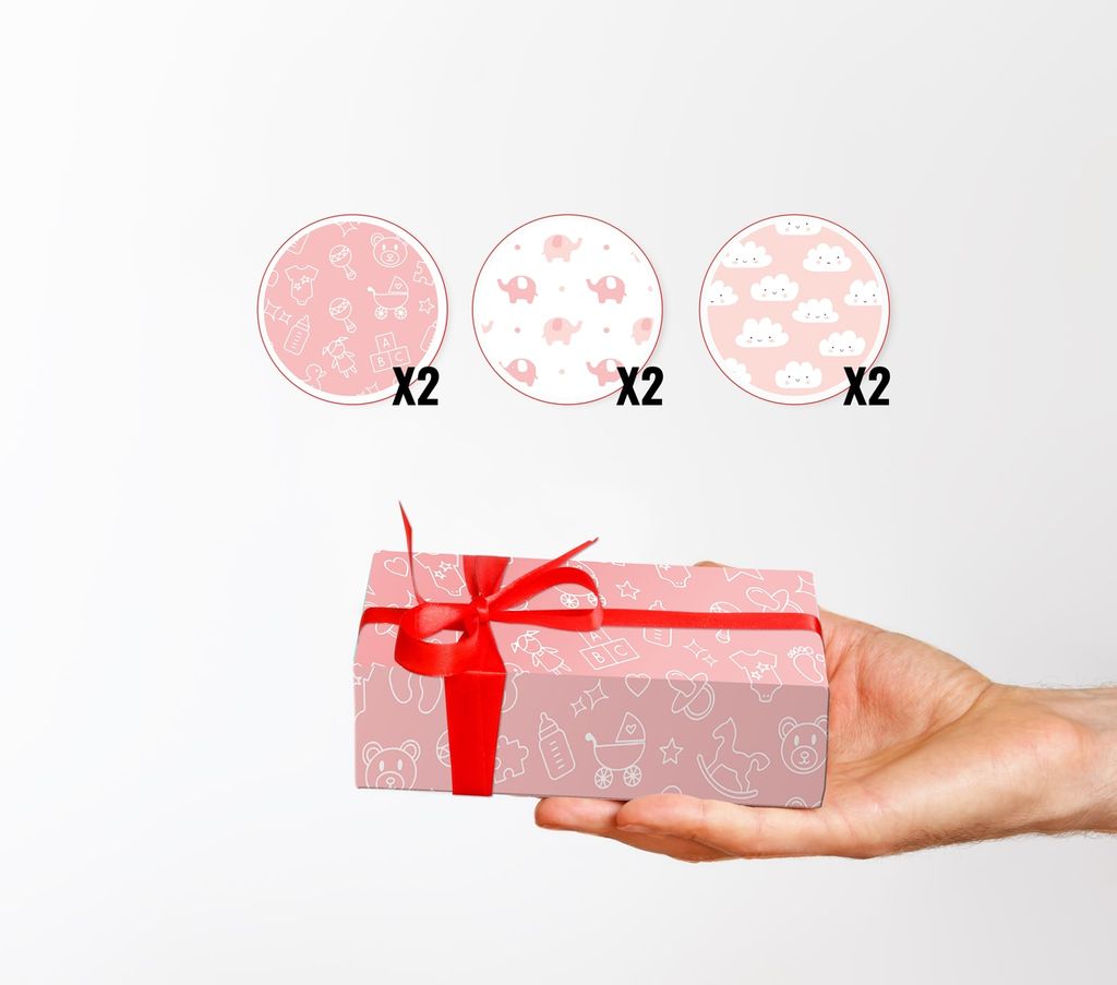 Geschenkpapier Baby Mädchen Geburt Taufe, 6 Bögen Kinder Produktbild 10