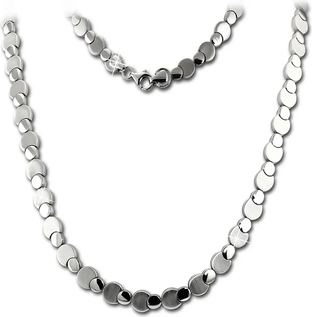 Collier en Argent Sterling 925 de Haute Qualité Design Cercles 44cm