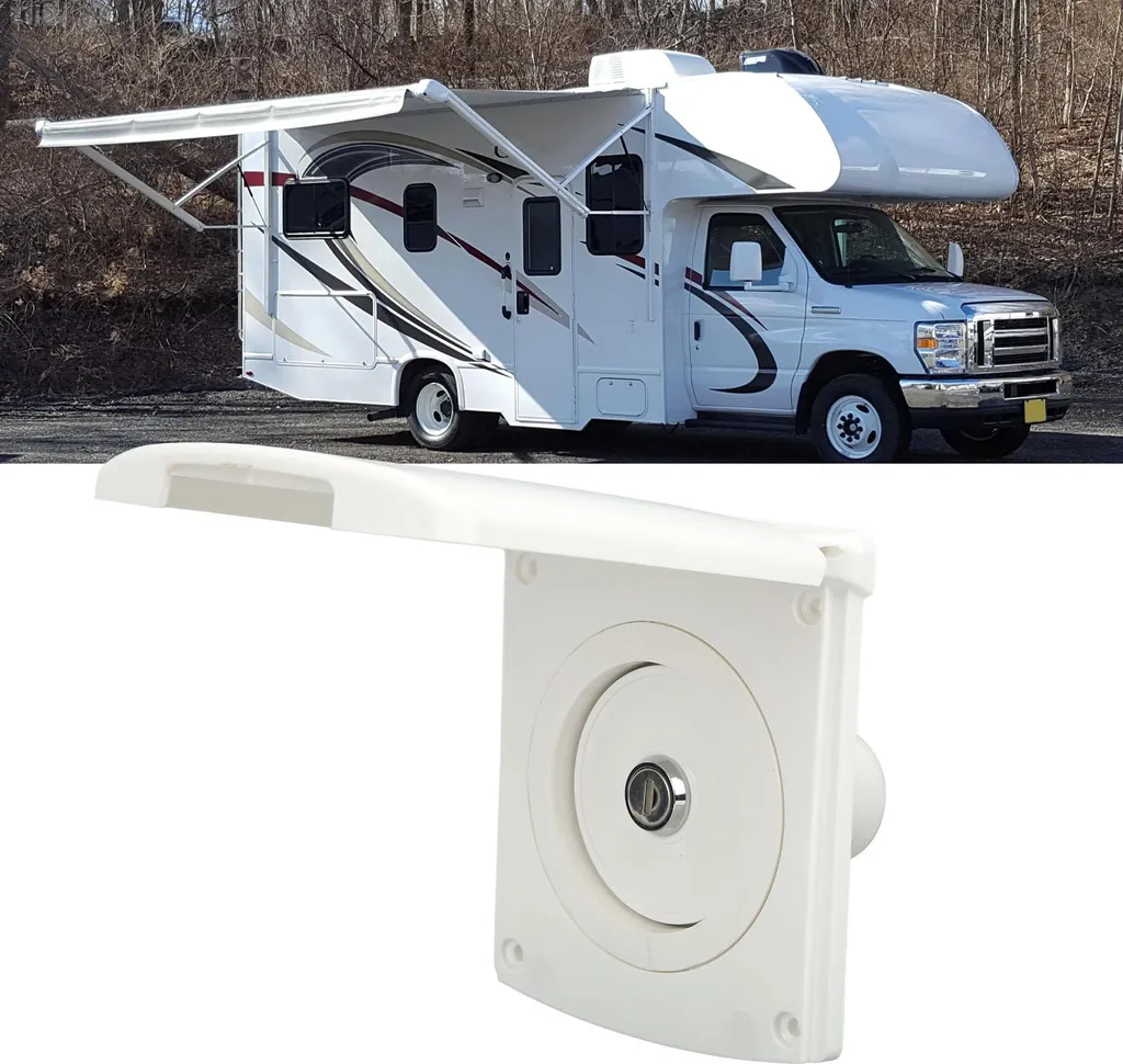 Entrée d'eau pour camping-car avec serrure sécurité et évent d'air