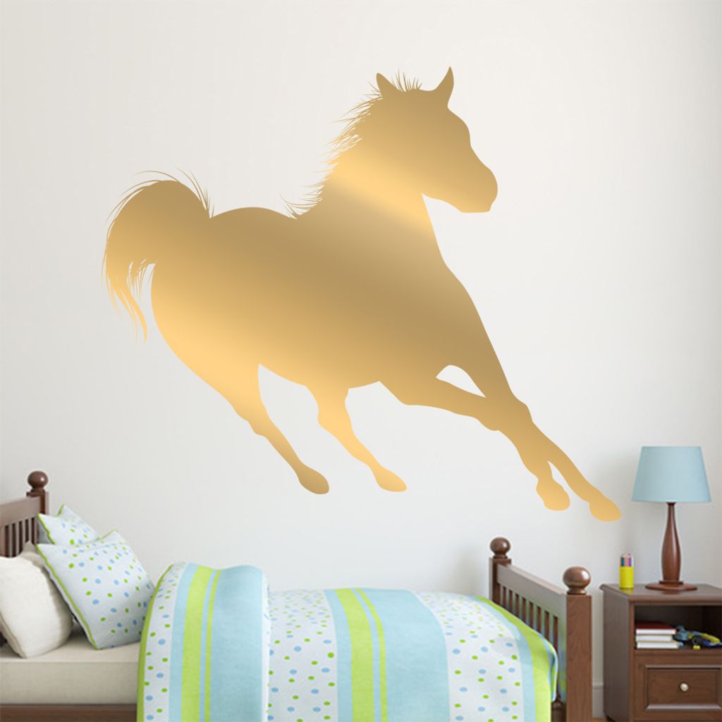 KIWISTAR Pferd Silhouette laufend Wandtattoo in 6 Größen - Wandaufkleber Wall Sticker - Dekoration, Küche, Wohnzimmer, Schlafzimmer, Badezimmer