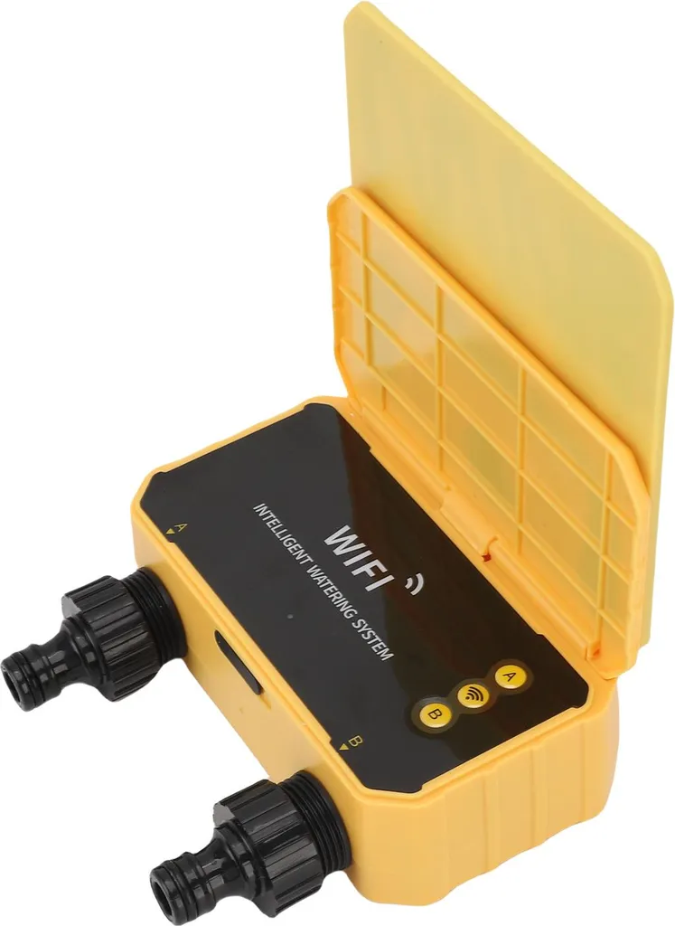 Programmateur d'arrosage automatique WiFi double zone à énergie solaire
