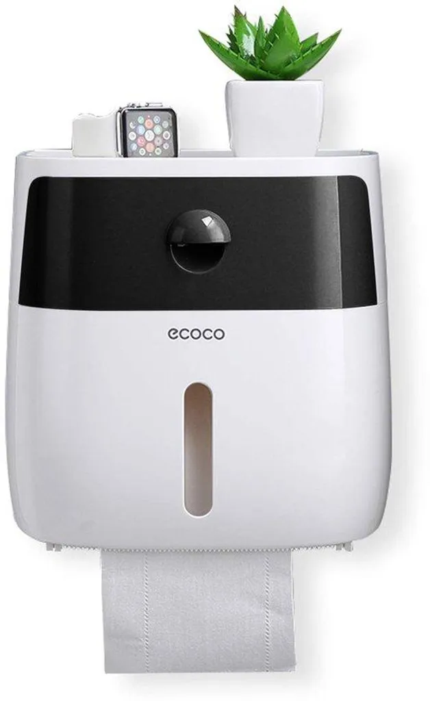 Porte-papier toilette étanche avec chargeur et visuel transparent
