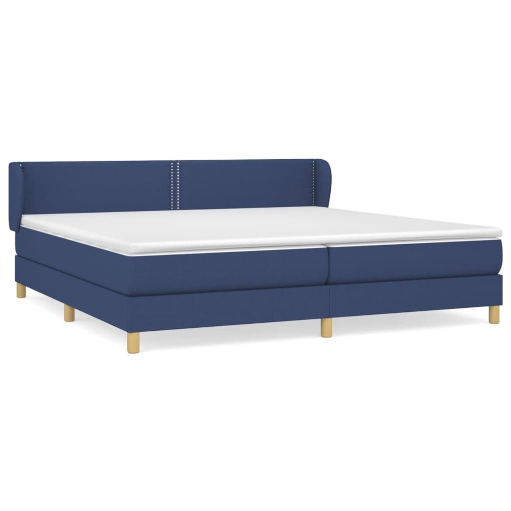 "SALE 2026"Boxspringbett/bettgestell - Bettrahmen - Doppelbett - mit Matratze Blau 200x200 cm Stoff - Polsterbett Klassische Betten DE5578833