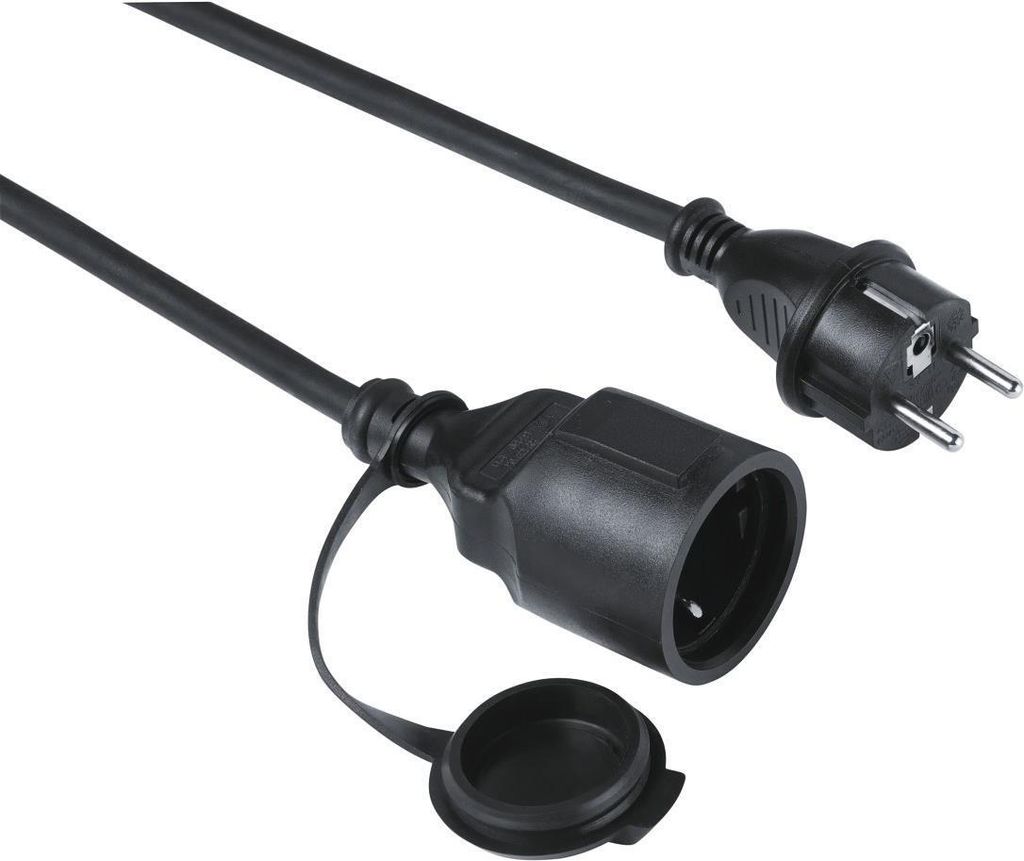 Hama Verlngerungskabel Outdoor IP44 5m Schwarz - Zubehr