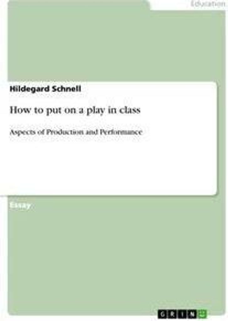 How to put on a play in class