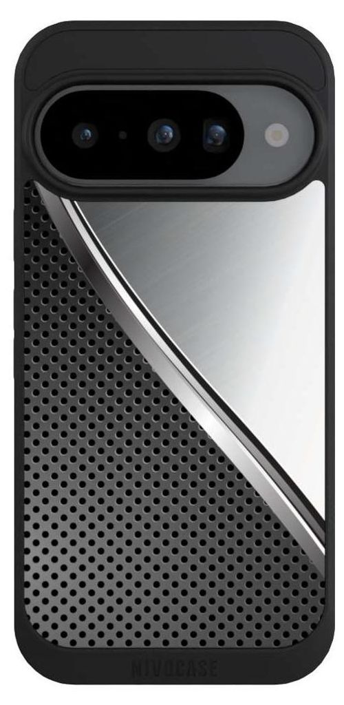 NIVOCASE Handyhülle für Google Pixel 10 Hülle NIVOpure Case Schwarz Carbon Metall Stahl