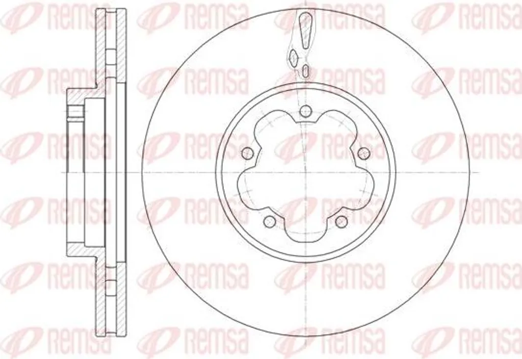 Disque de frein REMSA 61460.10 compatible Transit OE 1543340 - Qualité