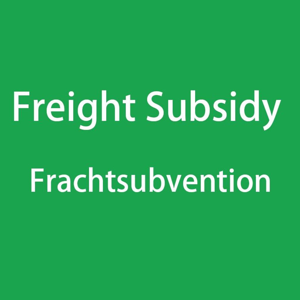 Frachtsubvention für den Gütertransport Produktbild 