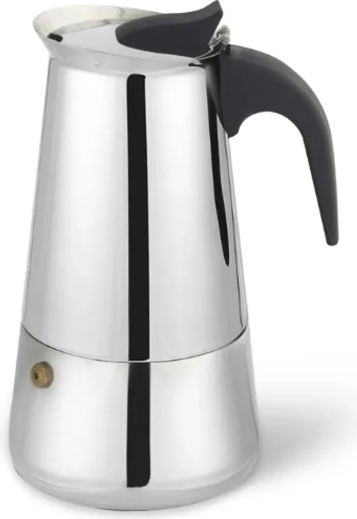 Caffettiera Fissman Argento e Marrone 6 Tazze - Design e Acciaio Inox