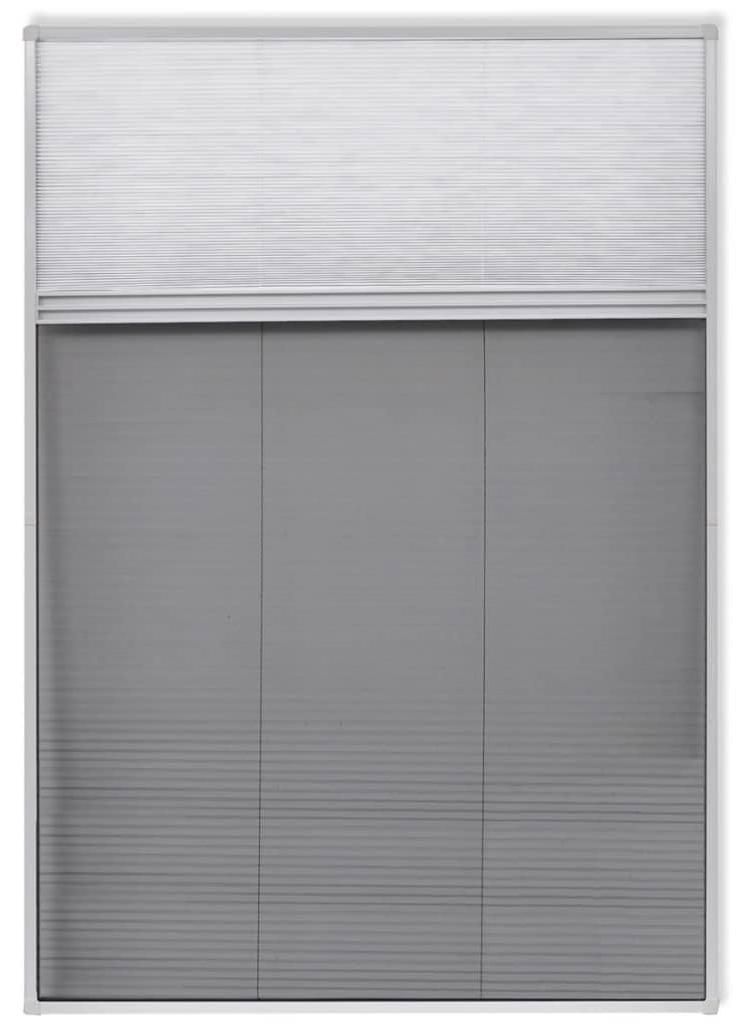 Plisse Insektenschutzfenster mit Jalousie Aluminium 160×80 cm