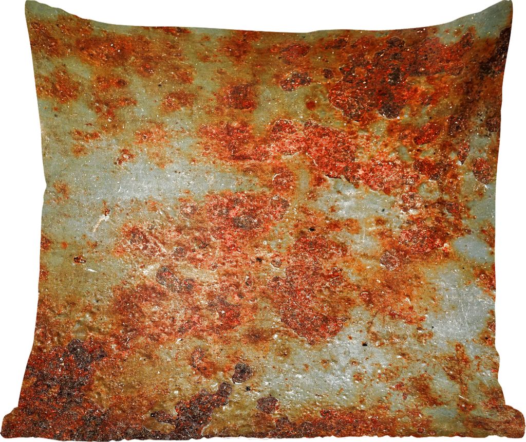 MuchoWow Zierkissen Sofakissen Wohnzimmer Dekokissen 50x50 cm Rost - Wand - Grau - Komfort - Sofakissen