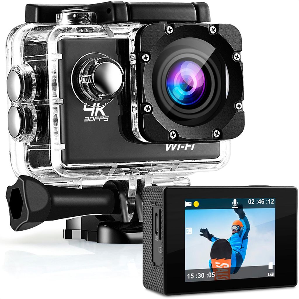 Strex Caméra d'action 4K 16MP - 60FPS / Étanche 30M / WiFi Image du produit 