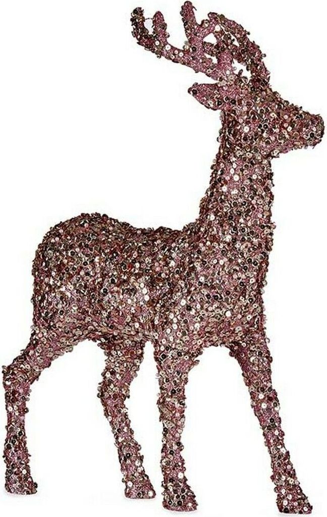 Weihnachts-Rentier Krist+ R201-068Z-2 Rosa Gold Rentier 15 x 45 x 30 cm