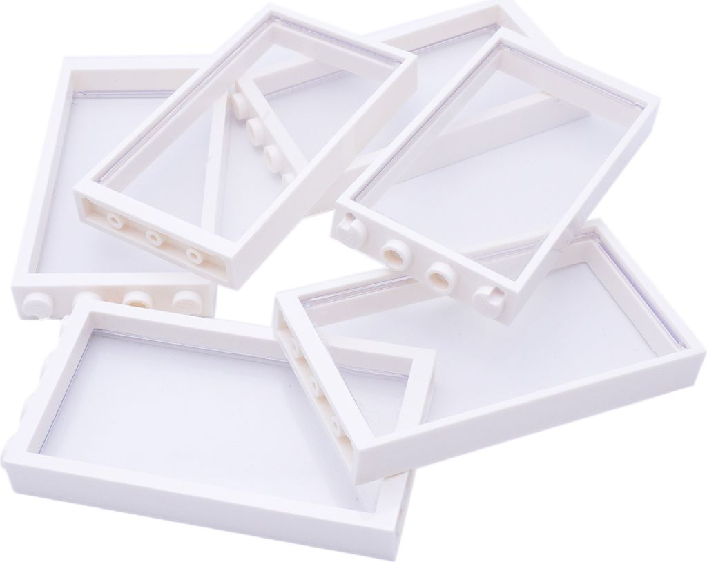 Finestra LEGO® 1x4x6 bianca e trasparente - NUOVO! Quantità Immagine del prodotto 