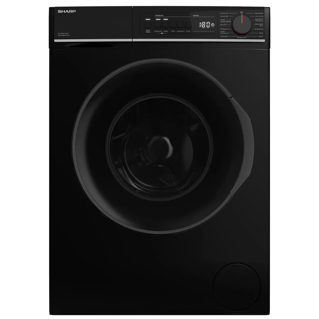 Sharp Waschmaschine 6kg 1200U/min SoftTouch-Bedienung AquaStop ES-PRO612BA-DE