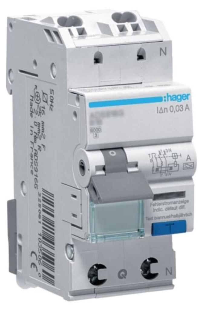 Interrupteur FI/LS 1P+N 6kA B-20A 30mA ADS920D (ADS920D) Image du produit 