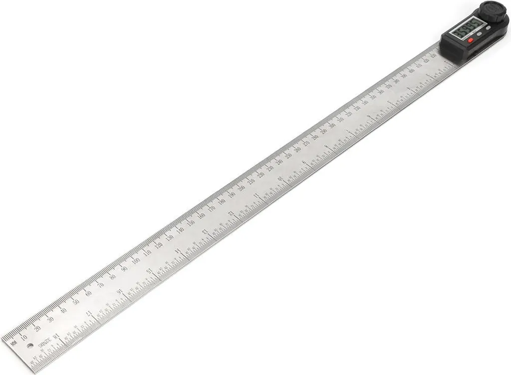 Règle rapporteur électronique de 500mm pour menuiserie et traçage pro