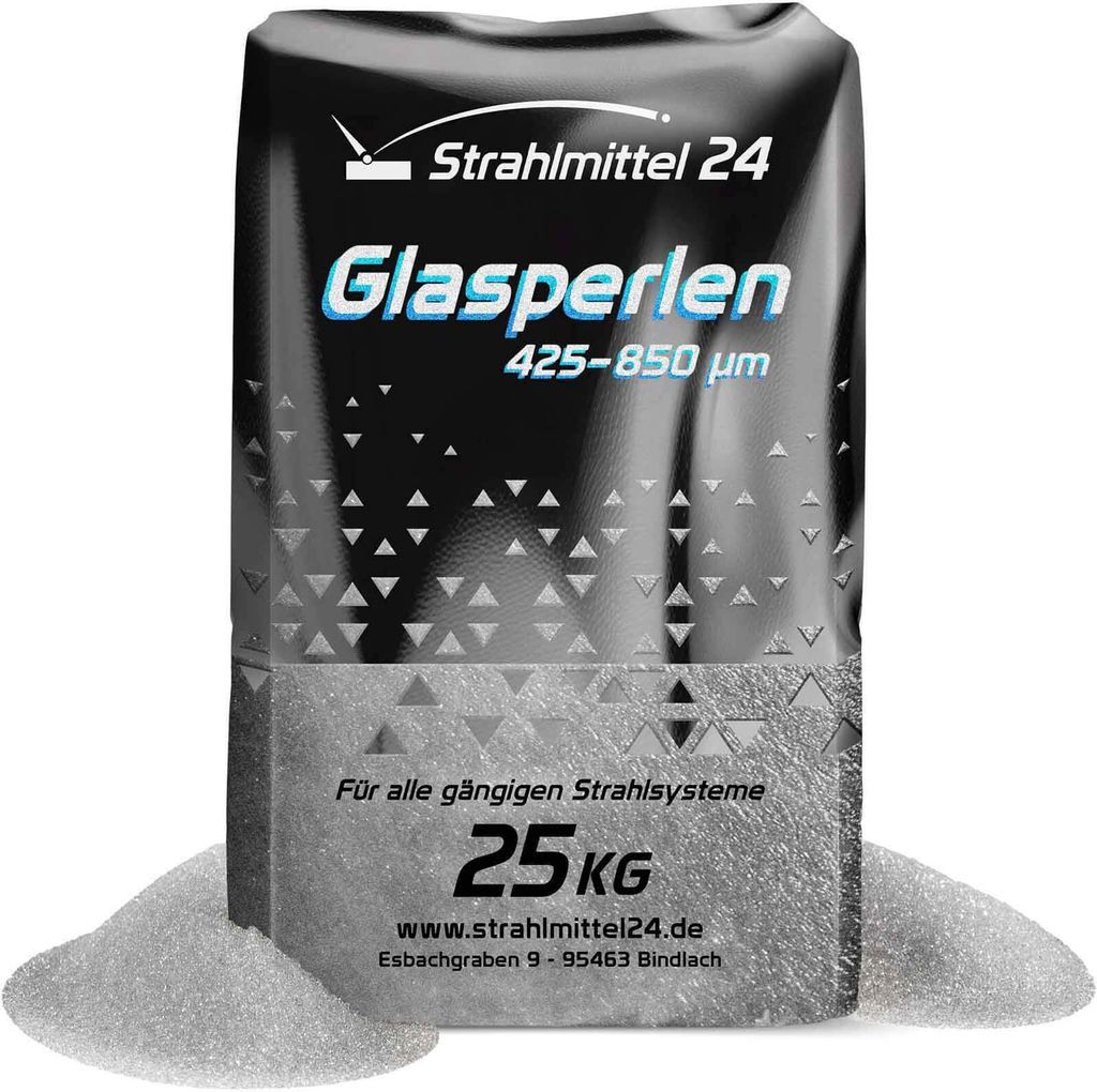 25 kg Glasperlen Strahlmittel 425-850 μm