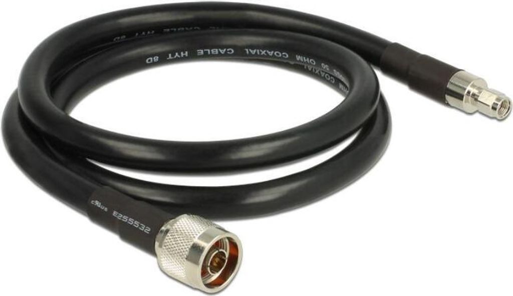 DELOCK HF Kabel RP-SMA -> N St/St 1.00m low loss