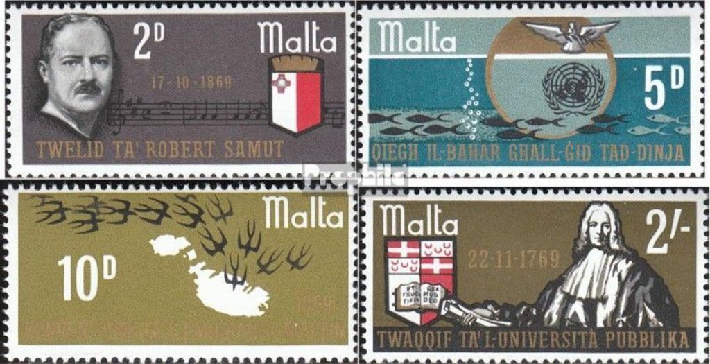Briefmarken Malta 1969 Mi 389-392 (kompl.Ausg.) postfrisch Jahrestage