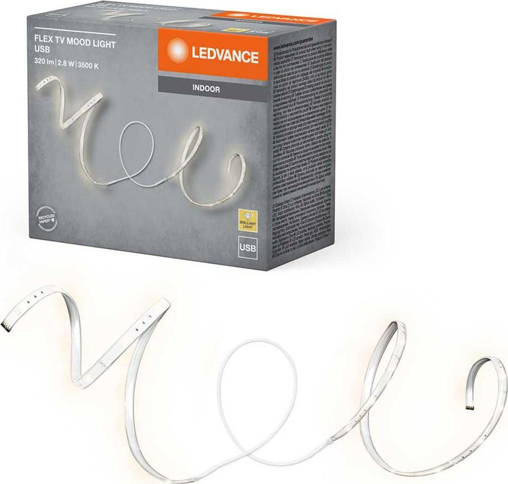 Ledvance LED Strip Streifen 1,5M 2,8W 200lm warmweiß 3500K Produktbild 