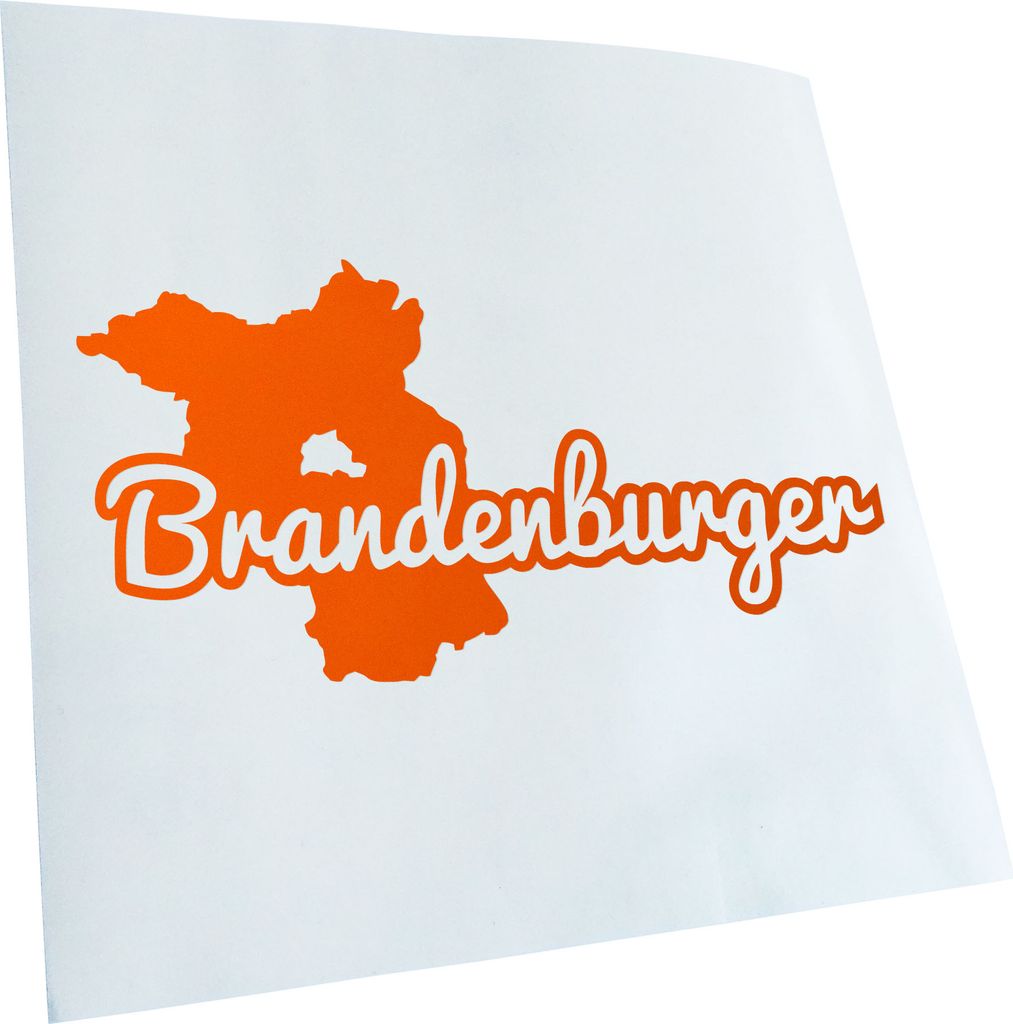 Kiwistar - Autoaufkleber - Brandenburger herkunft - Orange - 60x30cm - Aufkleber für Auto, Laptop, Fahrrad, LKW, Motorrad mehrfarbig JDM Decal Racing