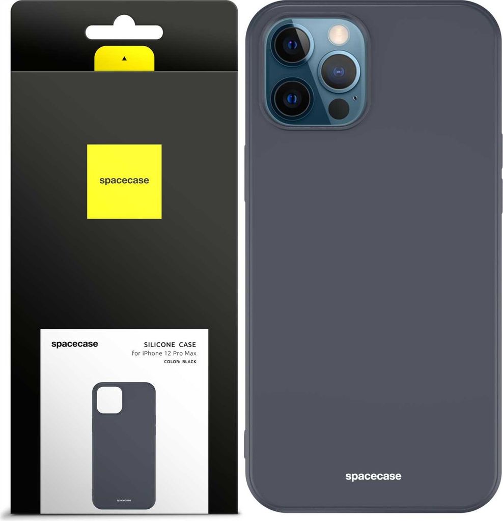 Spacecase Silikonhülle iPhone 12 Pro Max schwarz