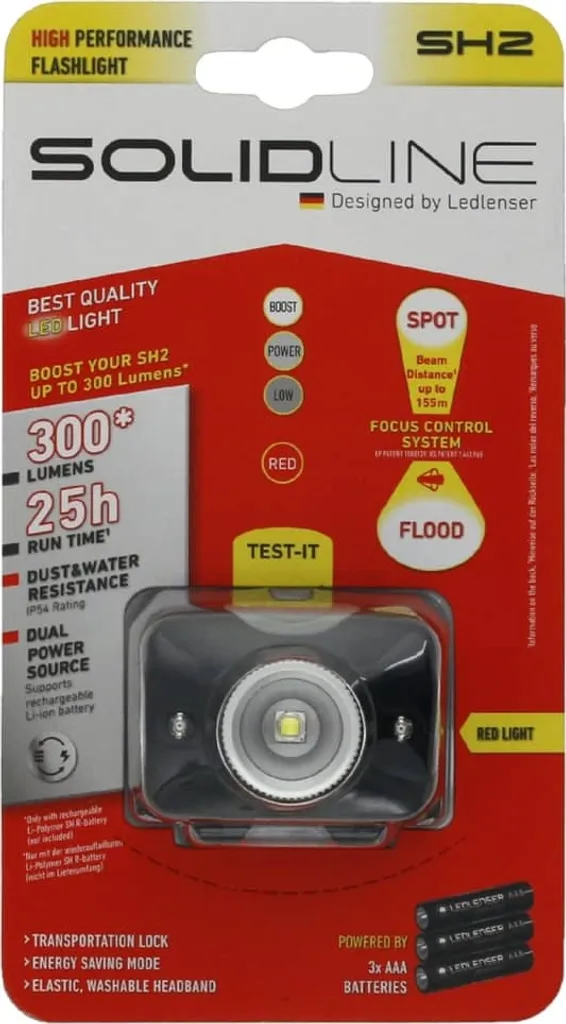 Lampe Frontale LED Solidline SH2 - Éclairage de Travail et Randonnée