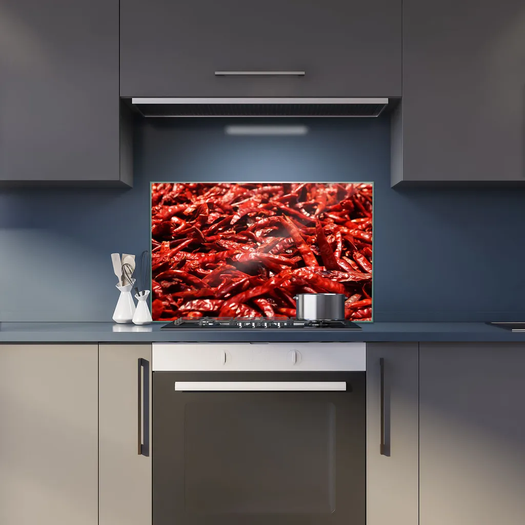 Decorwelt Piastra Copripiano Cottura In Vetro 80x52 Cm – Rosso Paprika – Multiuso: Protezione, Tagliere, Sottopentola, Vassoio - 5