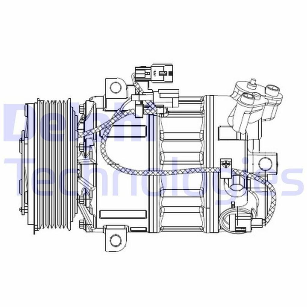DELPHI CS20477 DCS17 Klimaanlage Klimakompressor PAG 46 für RENAULT LAGUNA III Grandtour (KT0/1) LAGUNA III (BT0/1) LAGUNA Coupe (DT0/1) für NISSAN