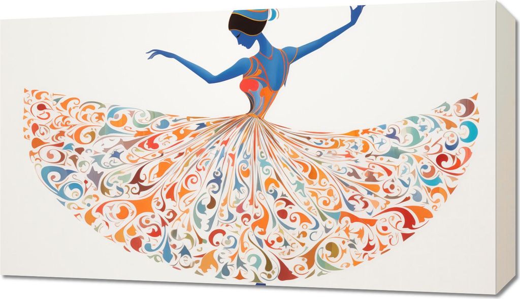 Bild 70x40cm Drehende Ballerina