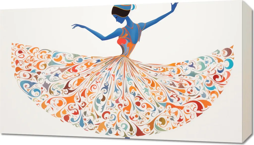 Tableau pour Chambre de Fille Ballerine 70 x 40 cm - Déco de Danseuse