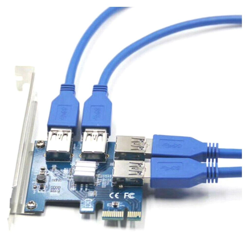 BRAINZAP PCI-Express Riser Karte Mining PCI-Express x1 auf Produktbild 