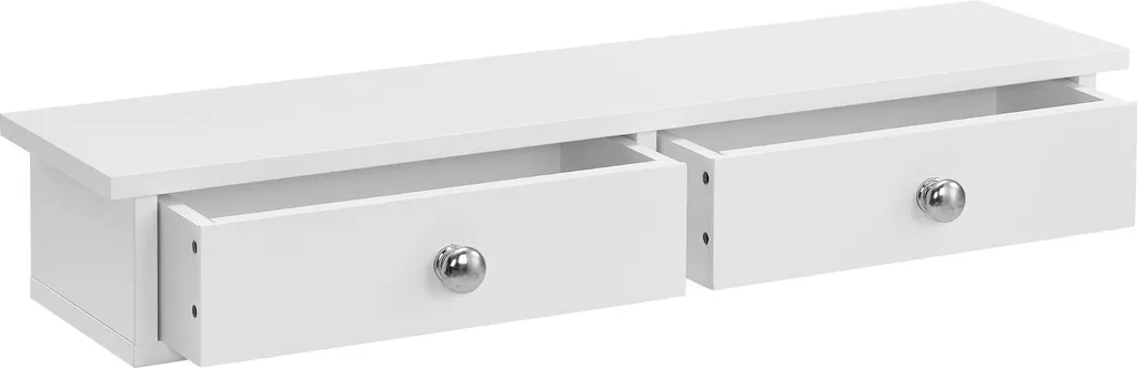 Occasione! Scaffale a Parete Geeste 2 Cassetti Bianco 60x15cm