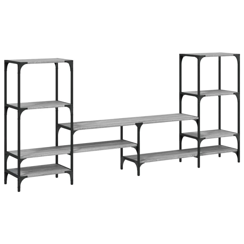 Mobile TV Grigio Sonoma 206,5 cm - Mobile Soggiorno Base Legno