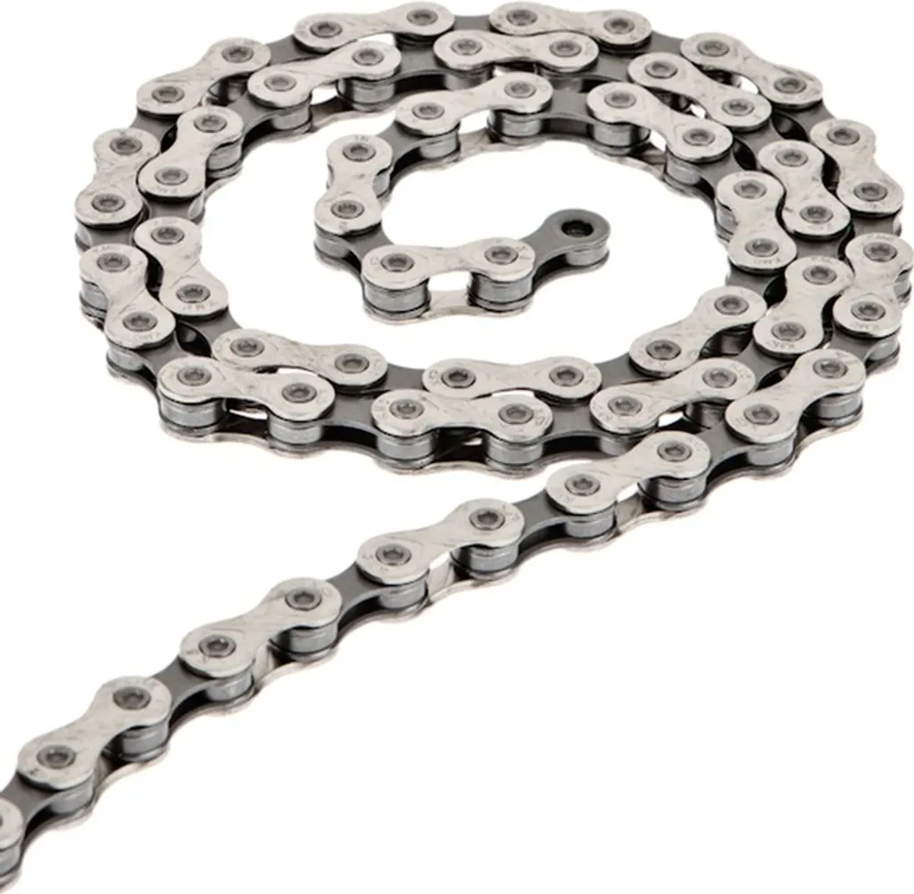 Chaîne de vélo KMC X12 Silver Black 126 maillons pour transmission 12V