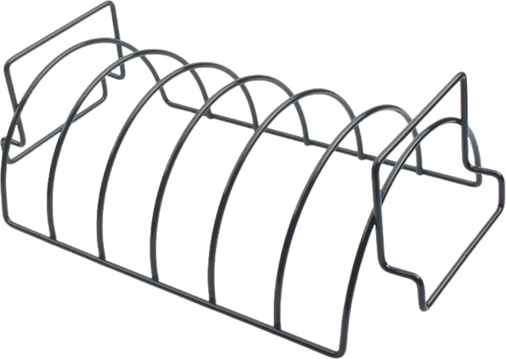 Bräter für Truthahn, BBQ-Rippchen-Grillrost, ofenfest, leicht zu reinigen, U-förmiger Grill für Hähnchen, Rippchen, Schweinefleisch, hohe Temp...