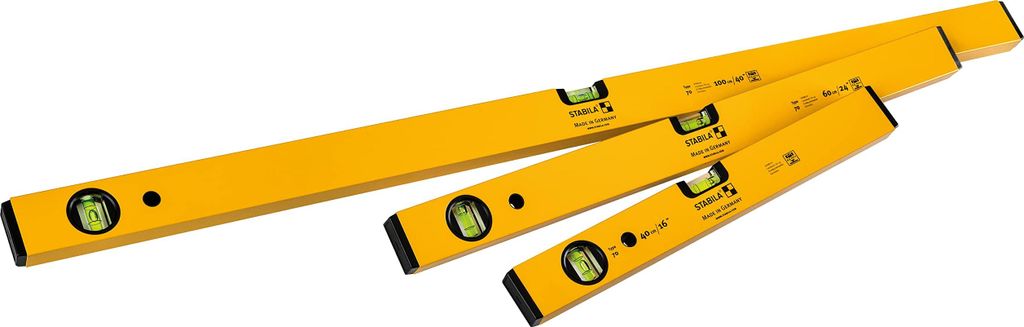 Stabila Wasserwaagen Classic Set 70, 3teilig 40cm, 60cm, Image du produit 