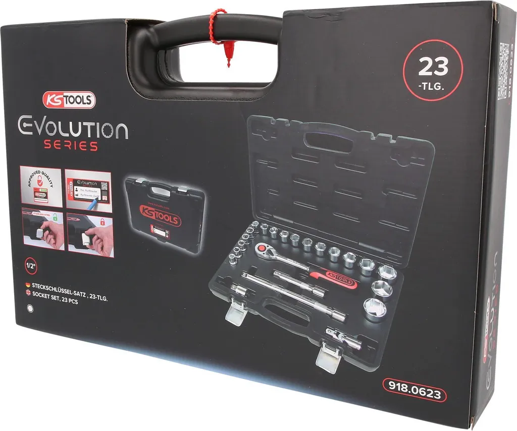 Coffret clés à douilles 1/2 KS TOOLS 918.0623 CHROMEplus 23pcs - 7