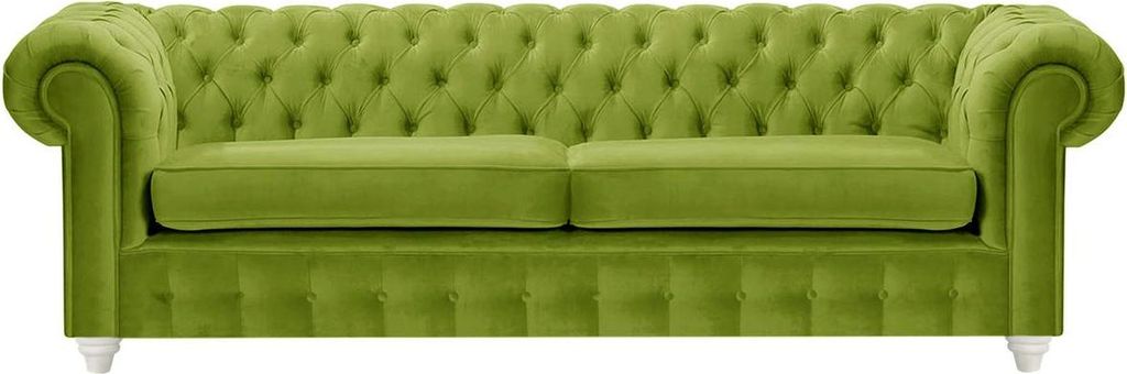 Dreisitzer-Sofa Chesterfield Max-Velluto 9-white