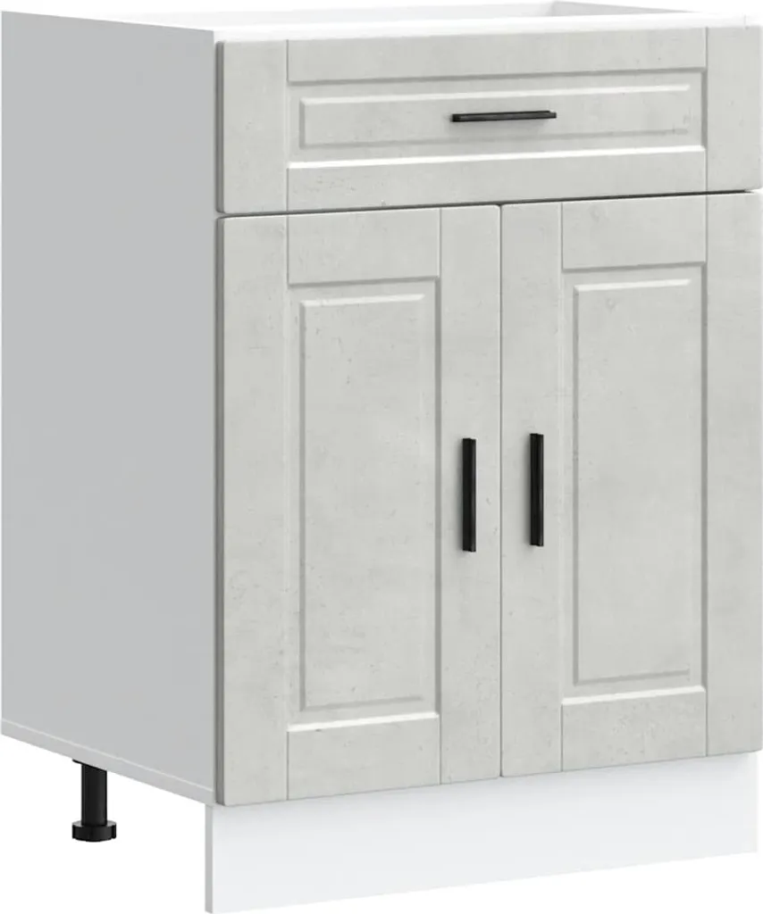 Armadio Cucina Porto Grigio Cemento 2025 - Legno Robusto 1 Anta - 2