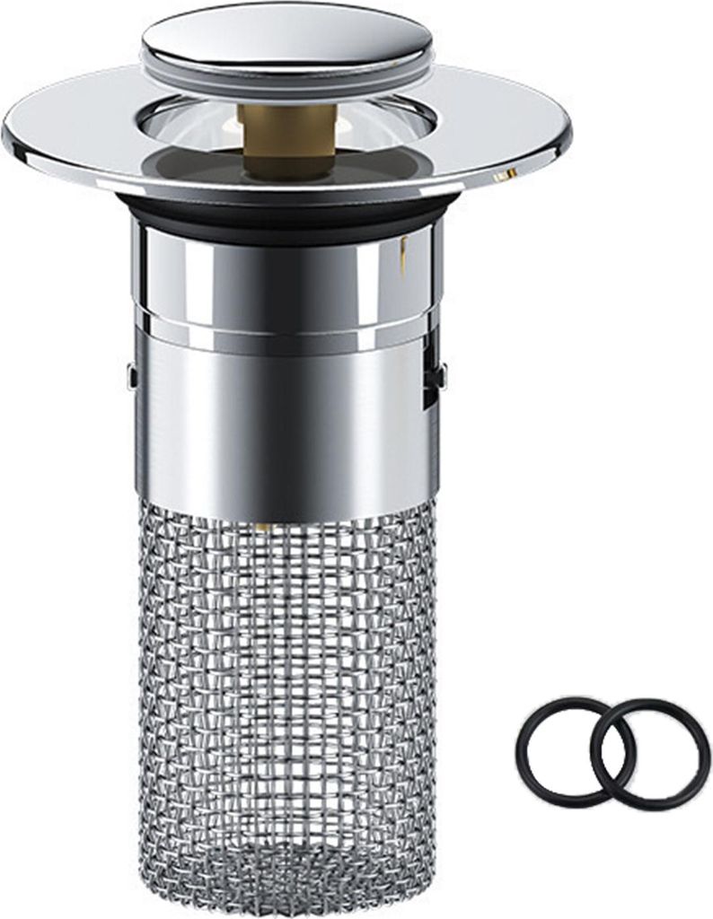 1/2/4 Sets Leckagestopper Edelstahl Bodenablauffilter Waschbeckenstopfen Abflussstopfen Filter Badewannenablauf Haarfänger