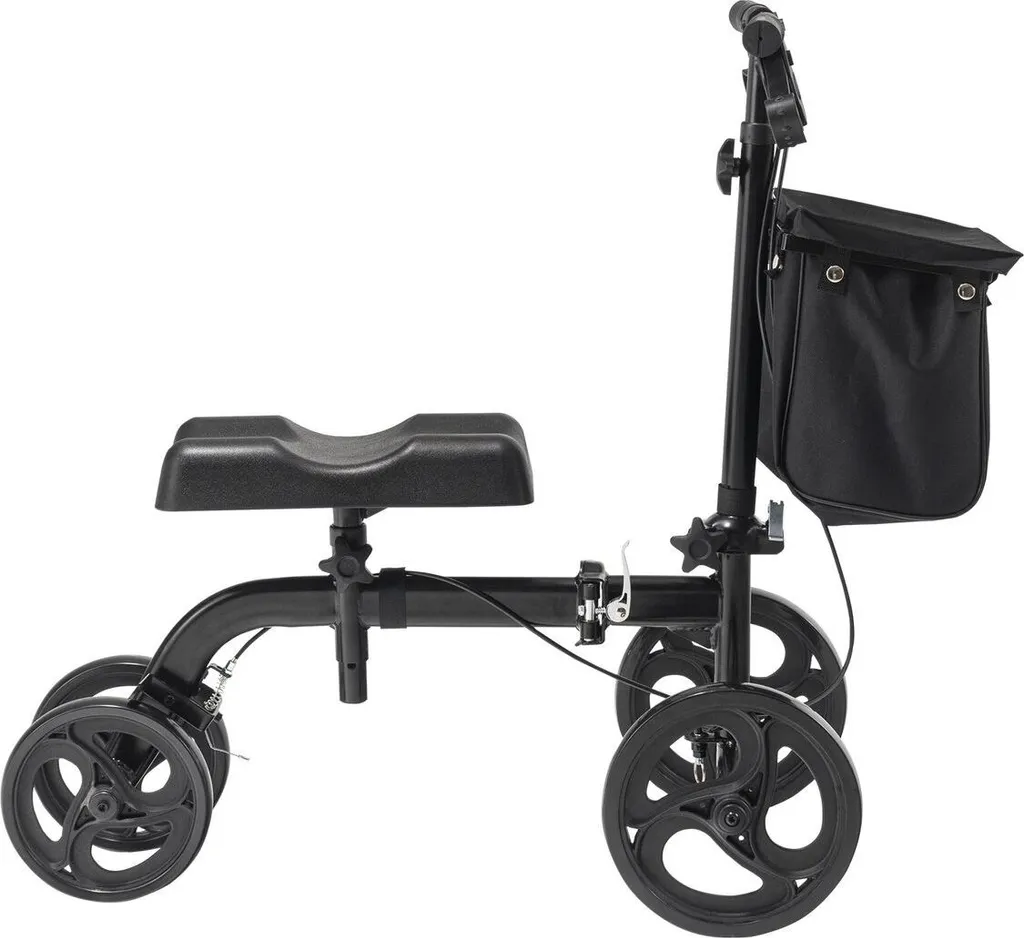 Trottinette pliable pour genoux en acier carbone - Mobilité Médicale Pro