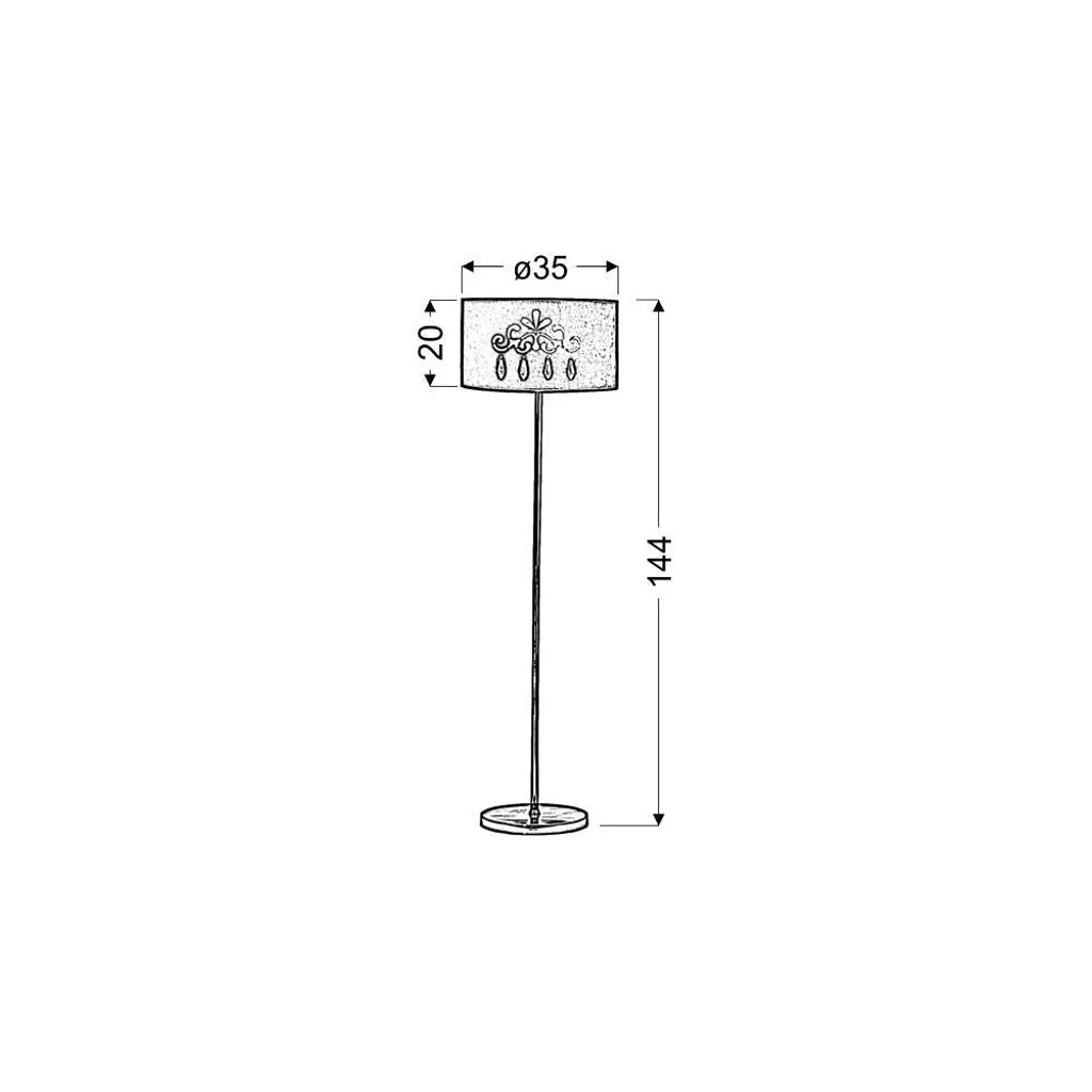 Lampadaire design DECOR 60W chrome et rouge avec éclairage modulable E27 - 2