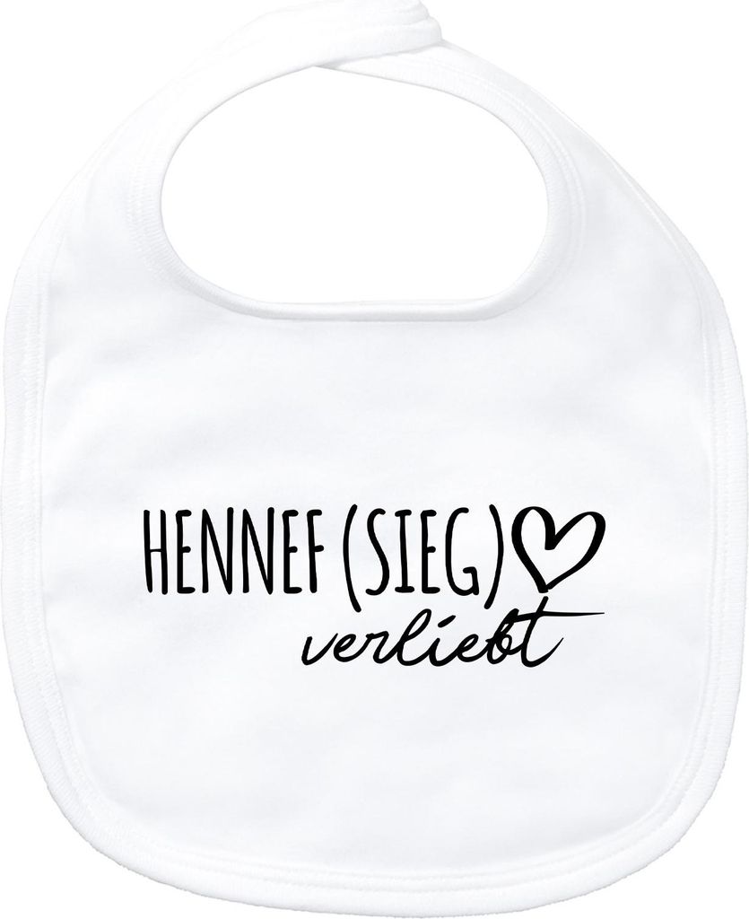 Huuraa Baby Lätzchen Hennef (Sieg) verliebt White Klettverschluss Baumwolle Latz Geschenkidee