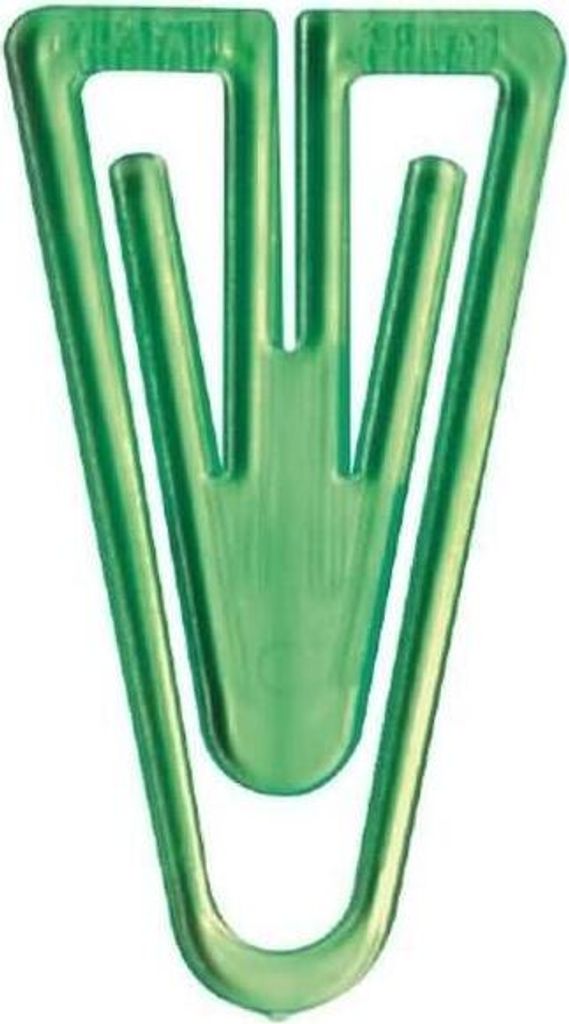 Büroklammern Plastiklips 35mm VE=50 Stück kristallgrün